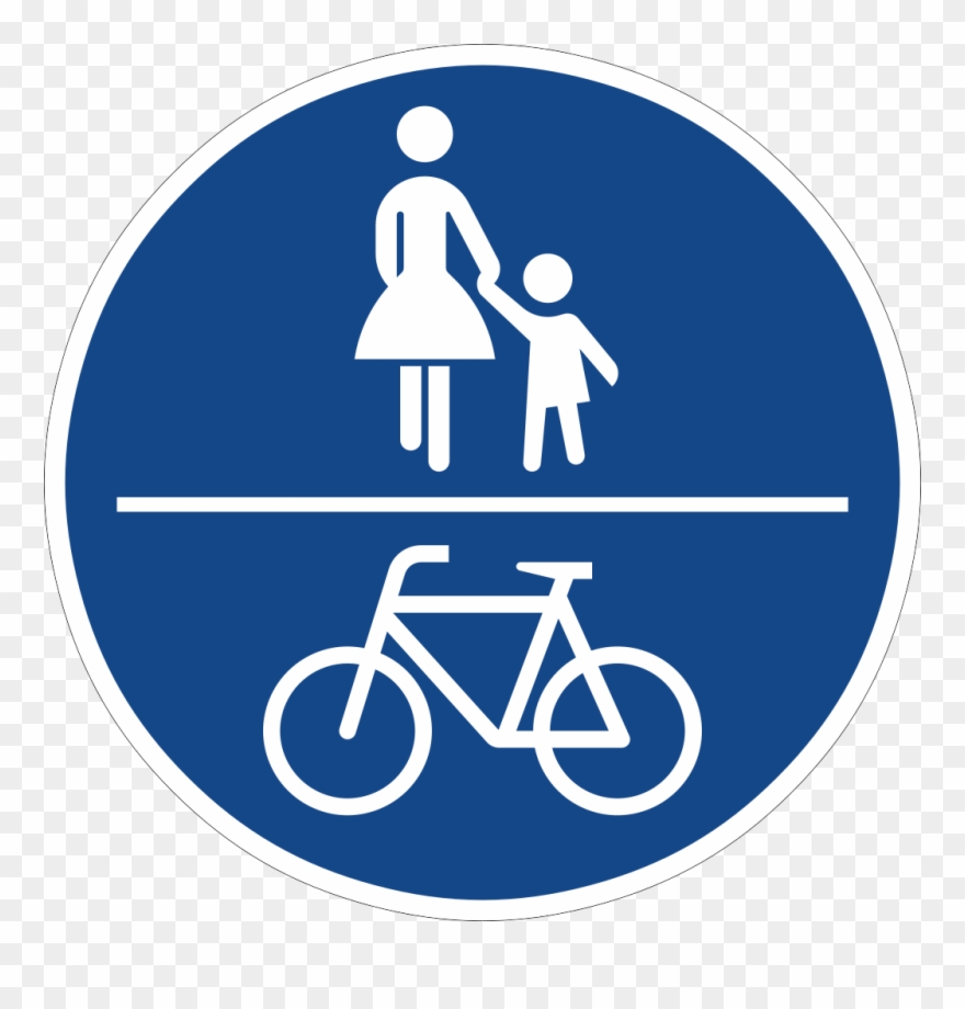 Open - Gemeinsamer Fuß Und Radweg Clipart