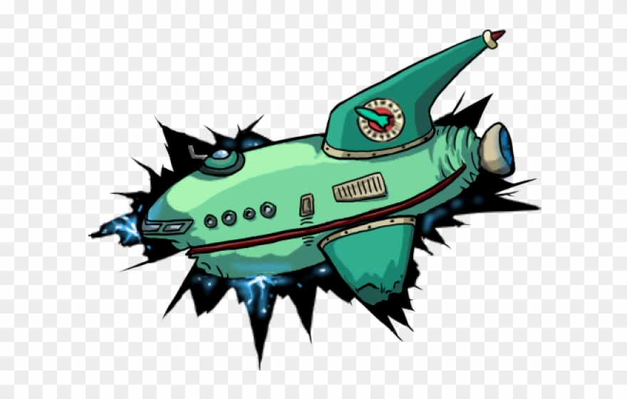 Science Fiction Clipart Crashed Spaceship - Planet Express Ship Crash - Png Download
