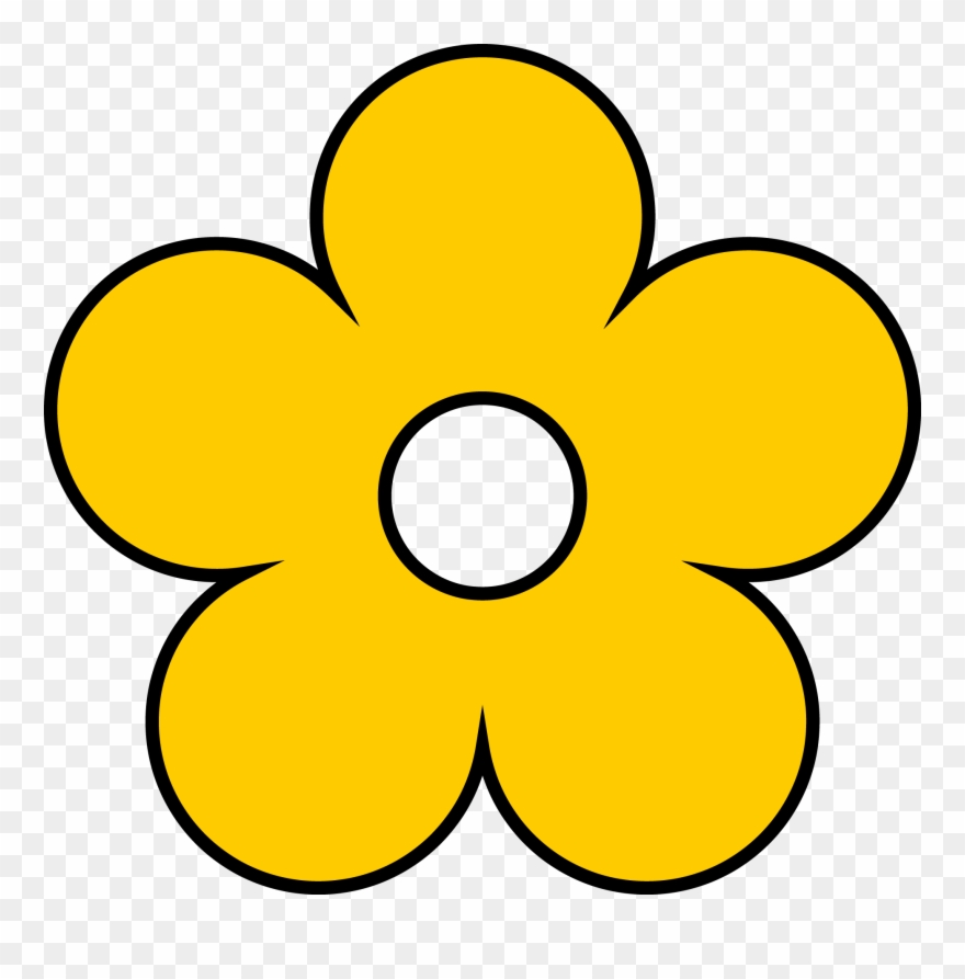 Yellow Flower Clipart - Clip Art Yellow Flower - Png Download