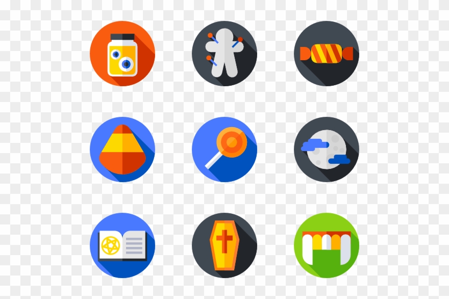 Halloween Flat Icon Pack - E Commerce Flat Icon Clipart