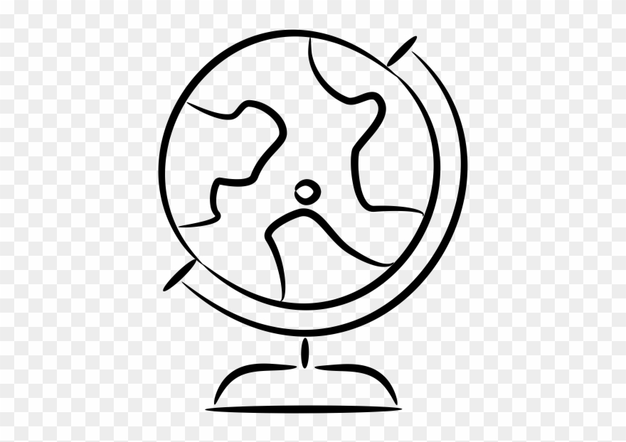 Globe Rubber Stamp - Rubber Stamping Clipart