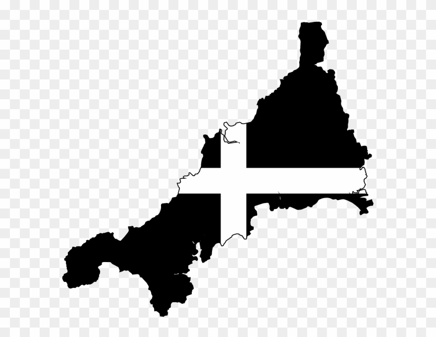 File Flag Map Of Png Free Download - Cornwall Flag Map Clipart