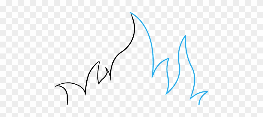 How To Draw Flames And Smoke - Flames Drawing Clipart