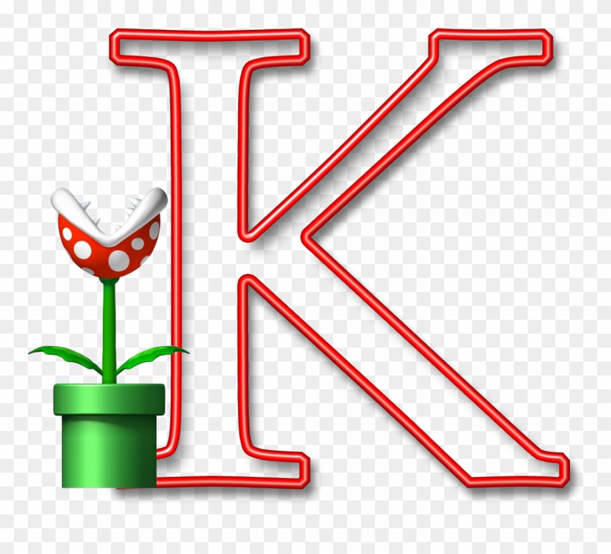 K Abc Games, Super Mario, Alphabet Letters, Clip - Mario Piranha Plant - Png Download