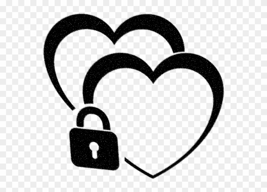Heart, Love, Relationship, Valentine's Day, Romance - Coração Com Cadeado Png Clipart