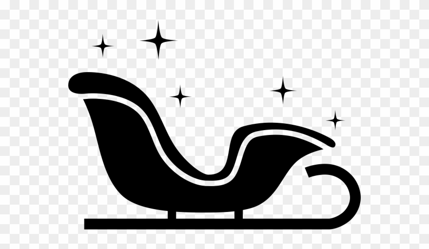 Santa Sleigh Svg Clipart