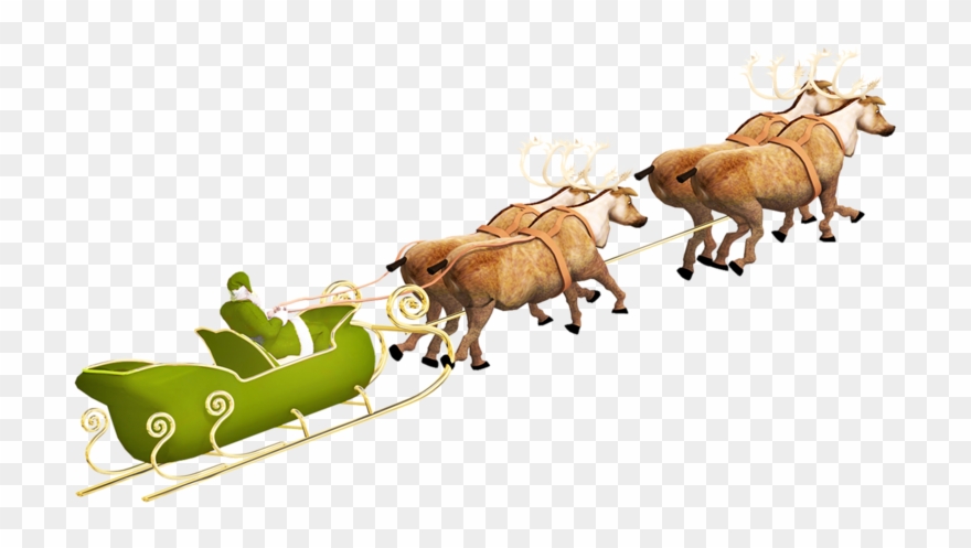 Santa Sleigh Png - Santa Claus With Render Clipart