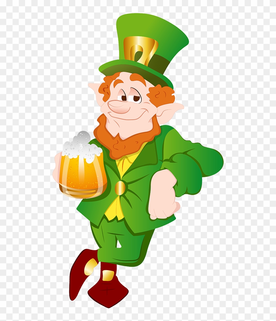 Tubes St - Leprechaun Drinking Clipart