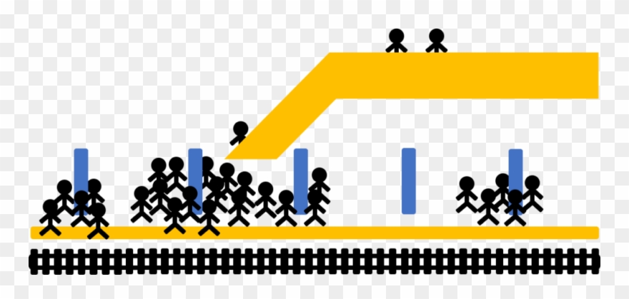 Current Situation Of Uneven Platform Crowding Causes Clipart