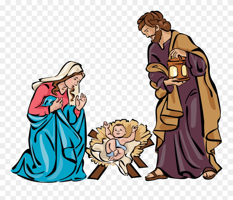Church Nursery Clipart For Christmas - Clipart Nativity Scene - Png Download