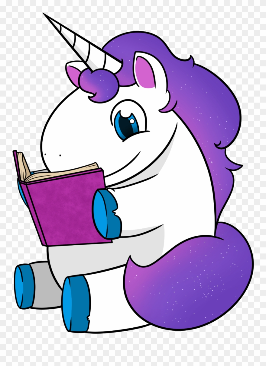 Because Words Are Magical Clip Art Transparent Library - Unicorn Reading A Book - Png Download