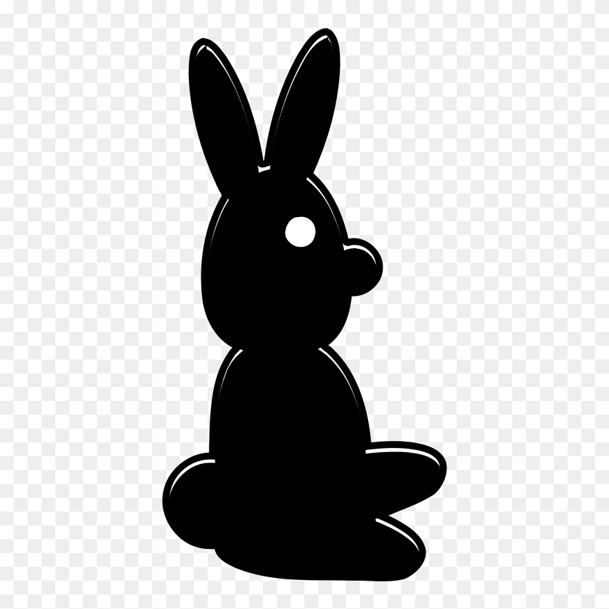 Free Colibri Free Dragon Free Silhouetterabbit - Conejo De Pascua Negro Clipart