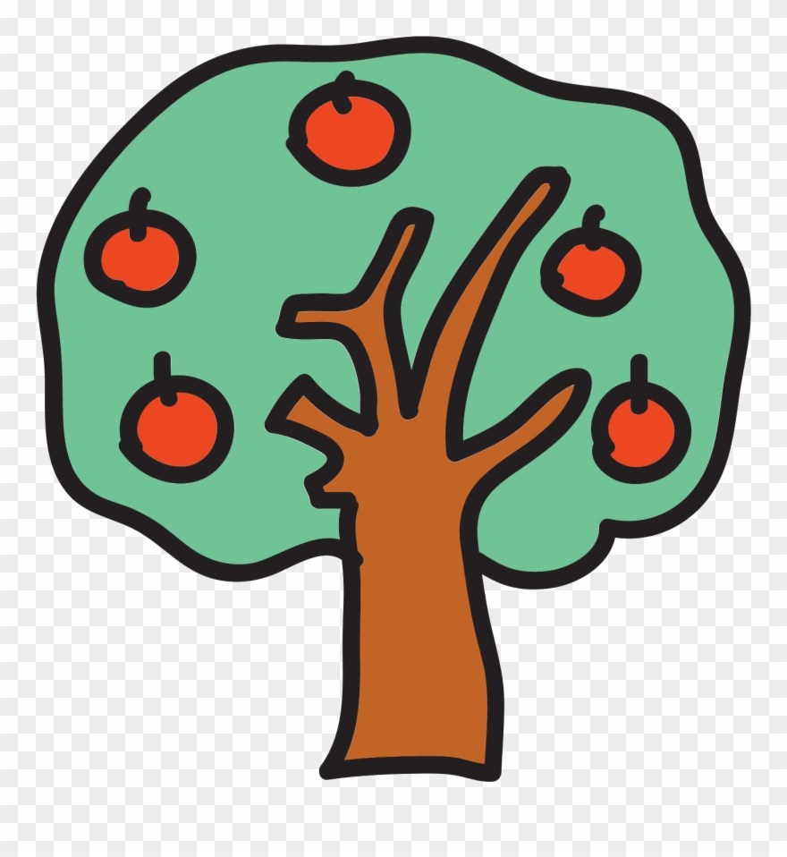 Apple Tree Icon - 苹果 树 卡通 Clipart