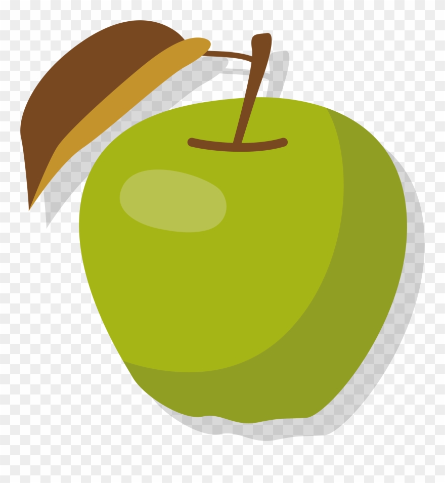 Apple Manzana Verde Clip Art - Green Apple Vector Png Transparent Png