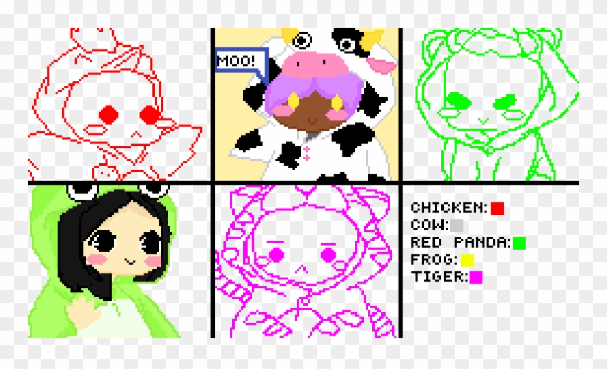 Animal Onesie Collab - Cartoon Clipart