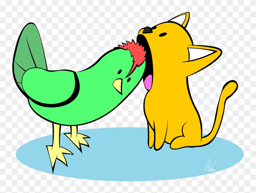 Chicken Cartoons Pictures - Cat And Chicken Cartoon Clipart