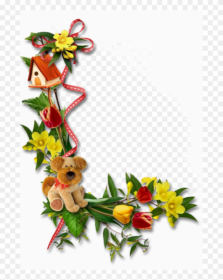 Tubes Coins Photo Corners, Label Paper, Page Borders, - Artificial Flower Clipart