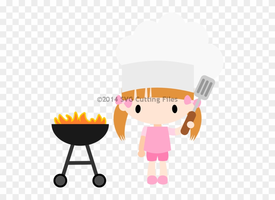 Bbq Girl $2 - Cartoon Clipart