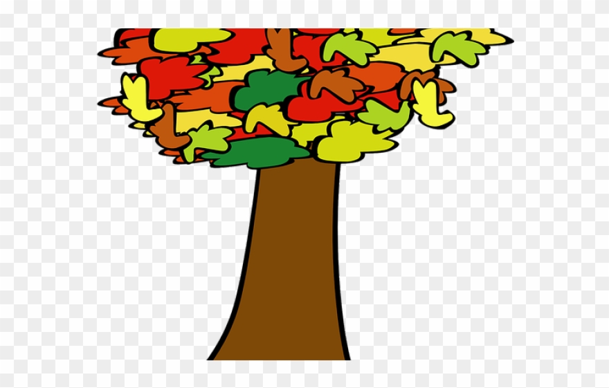 Season Clipart Colourful Tree - Tree Scavenger Hunt Clue - Png Download