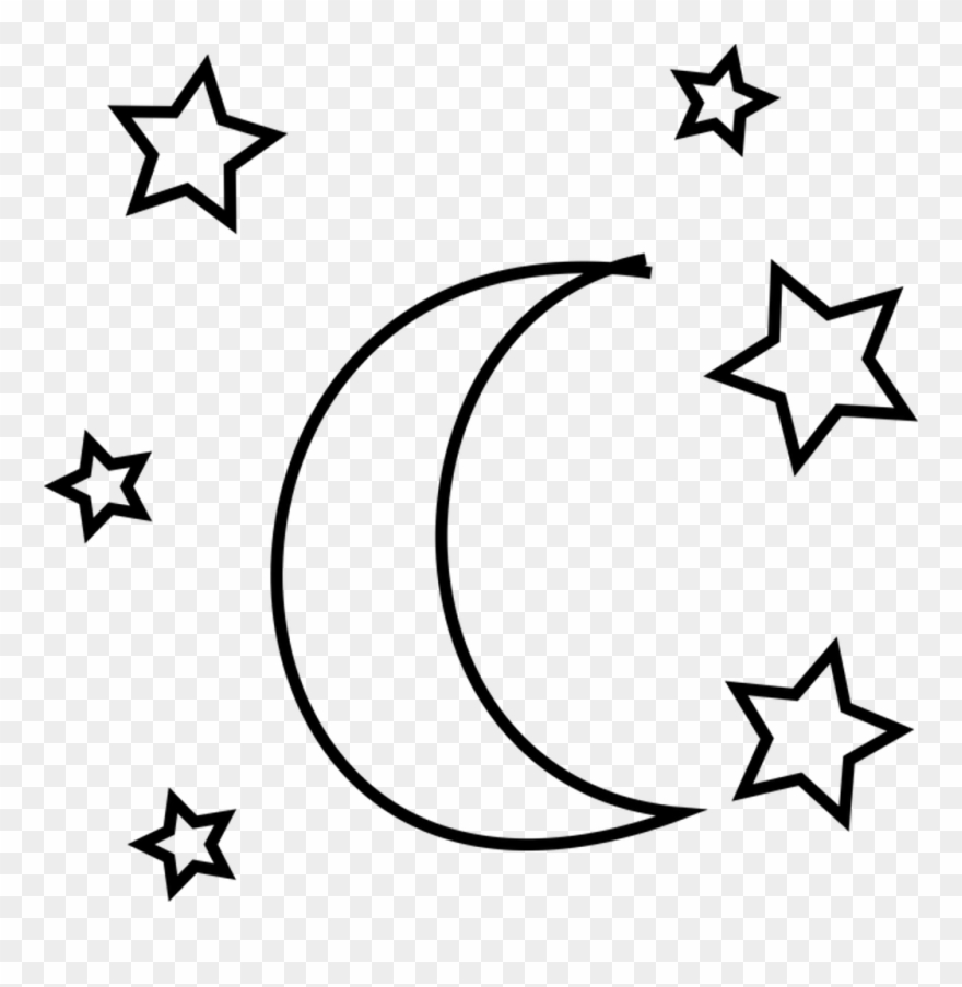 Ftestickers Moon Sticker By - Transparent Star And Moon Clipart