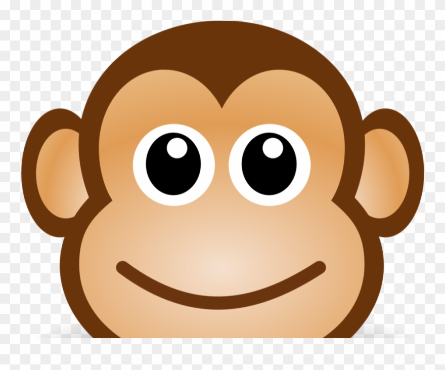 Kindergarten Clipart Computer - Monkey Face Cartoon - Png Download