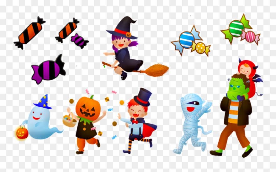 Halloween Dress Code - Halloween Süßigkeiten Cartoon Clipart