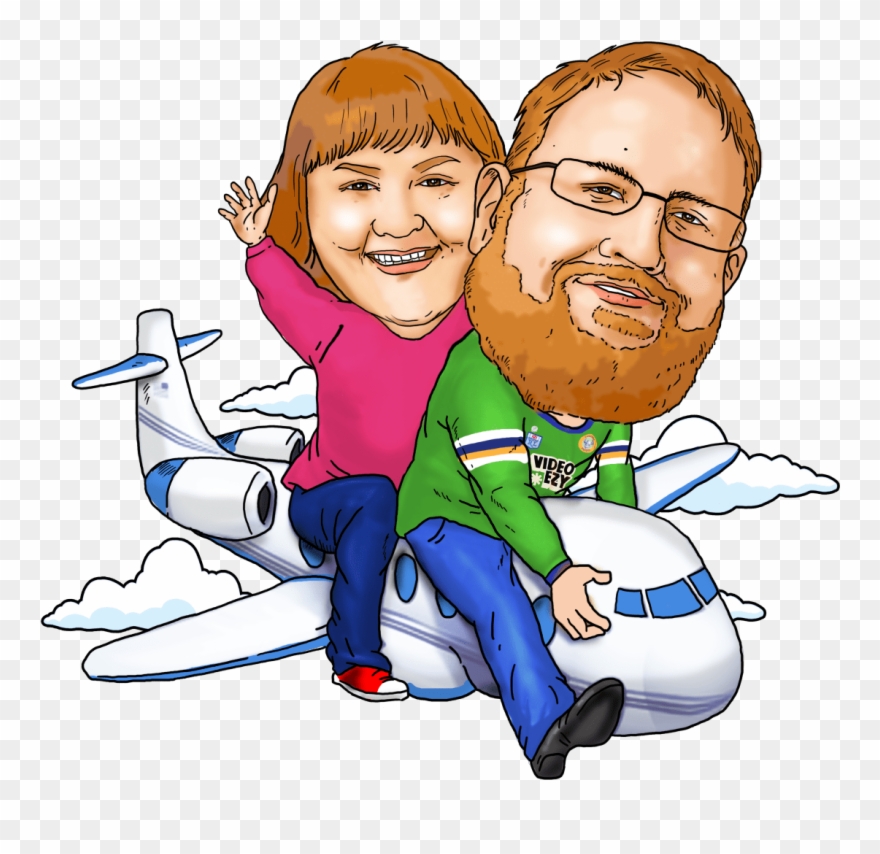 Jpg Black And White Download Couple Vector Caricature - Cartoon Clipart