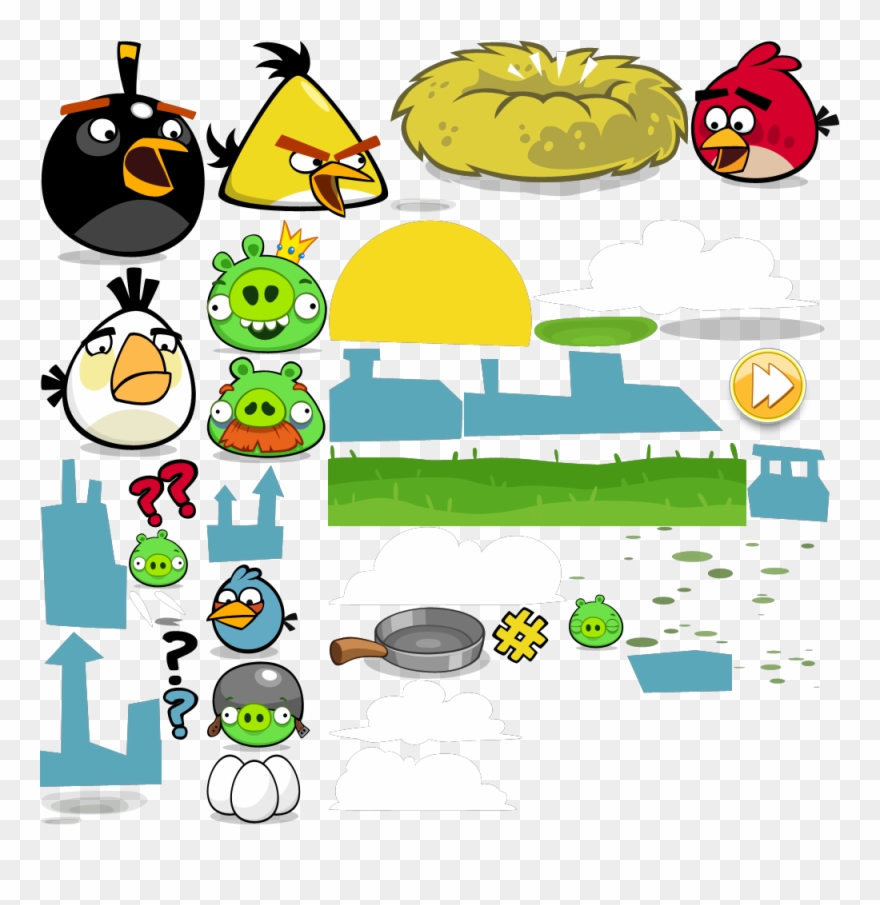 Comic Of Angry Birds - All Angry Birds Sprites Clipart