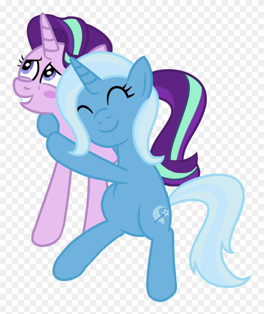 Q-pixel, Blushing, Duo, Female, Hug, Lesbian, Pony, - Cartoon Clipart