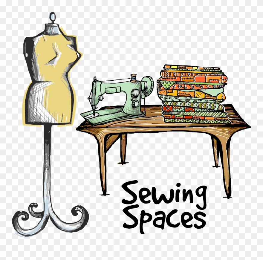 Desk Clipart Messy - Putting A Sewing Room Together - Png Download