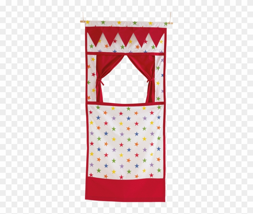 Doorway Puppet Theatre, Rainbow Star - Fiesta Crafts Doorway Puppet Theatre, Rainbow Star Clipart