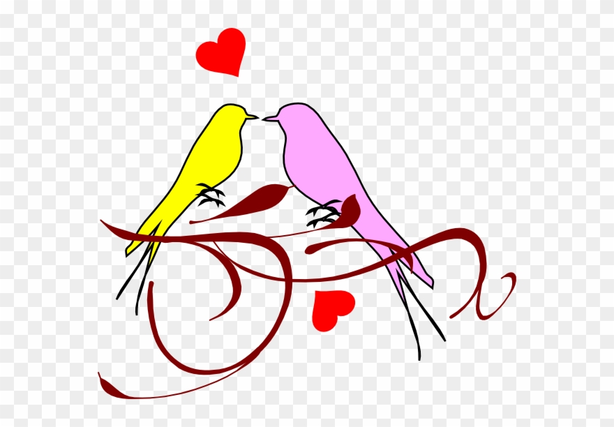 Liebe-vogel-herz-hochzeits-weiß-hintergründe Serviette Clipart
