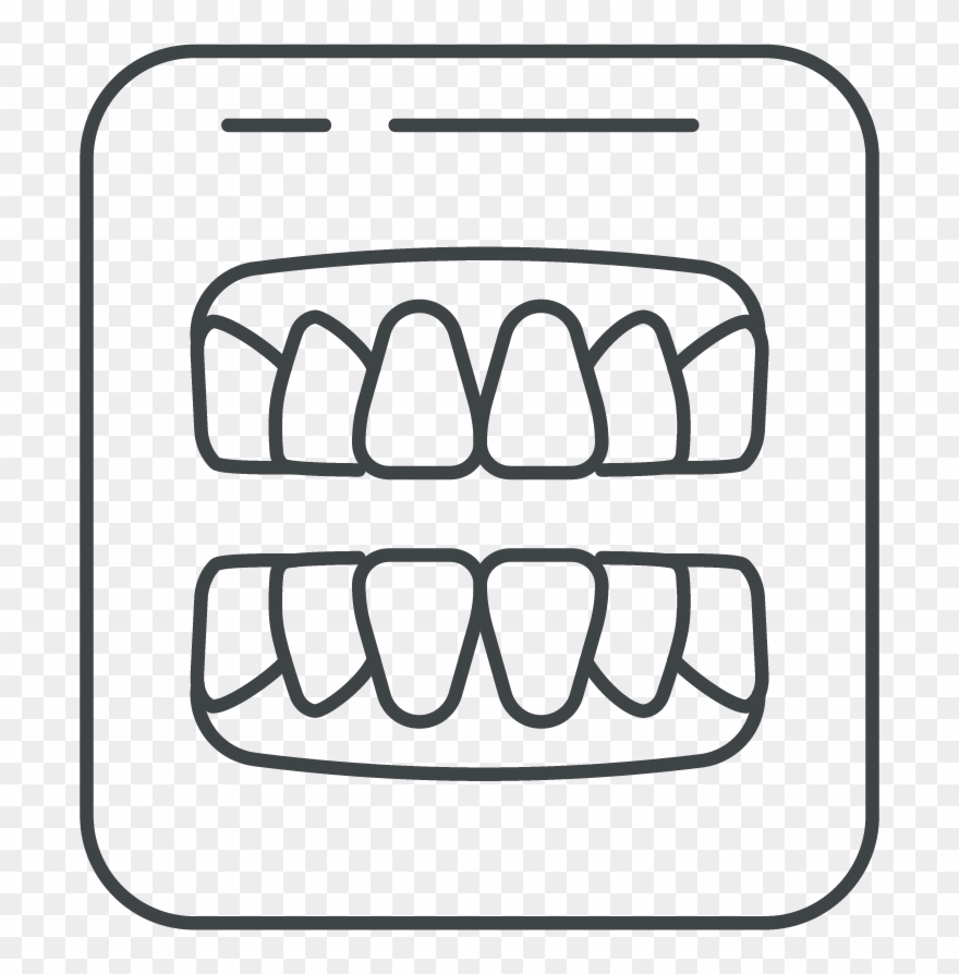 Dental X-ray Radiograph Icon - Dentures Clipart