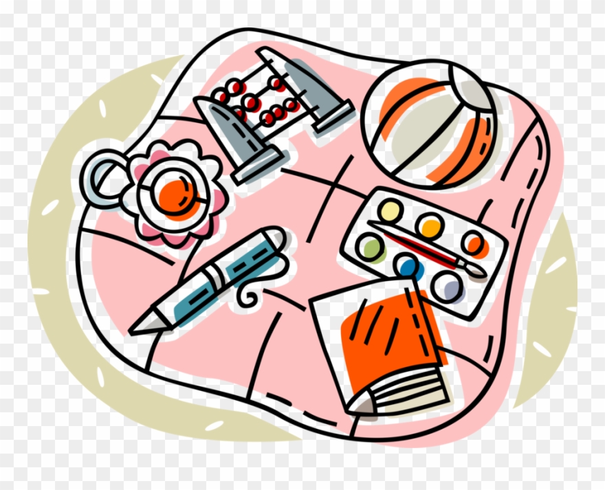 Play Toys On Baby - Blanket Clipart
