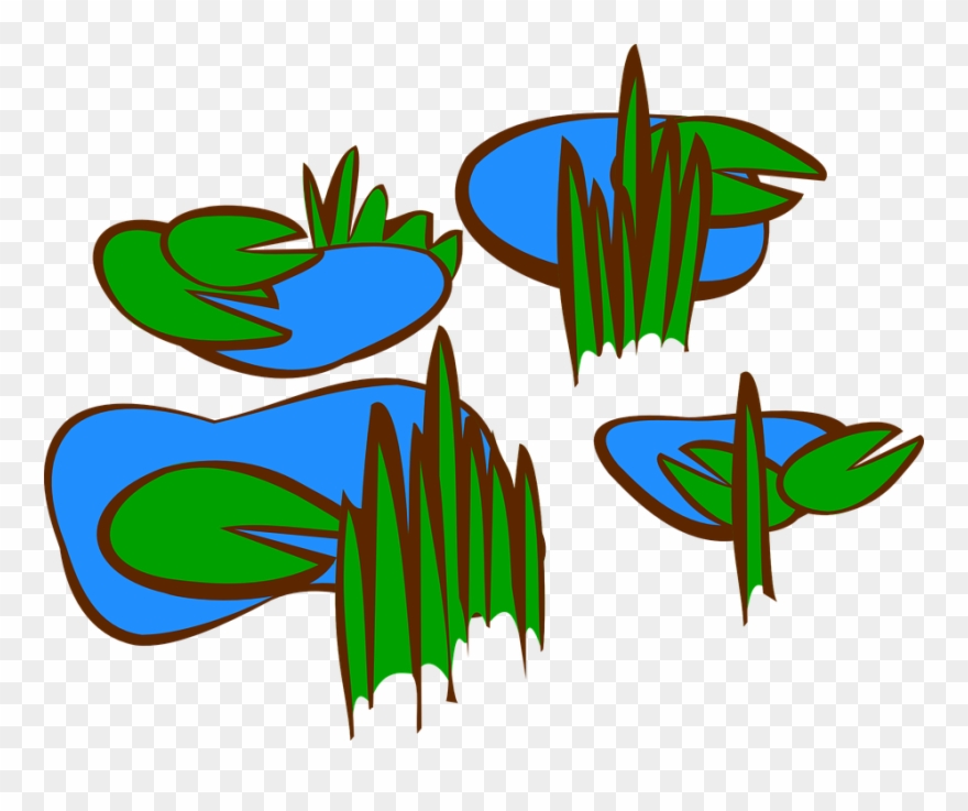 Lily Pad Clipart Simple - Marsh Clip Art - Png Download