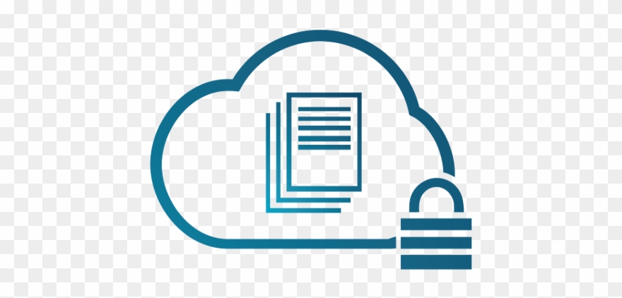Secure Document Management System, In The Cloud Clipart