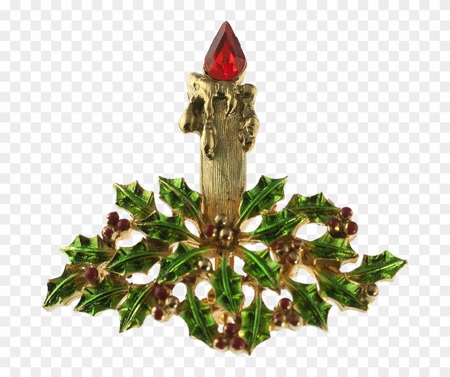 Jj Christmas Candle Brooch From Krombholzjewelers On - Елка Новый Год Рисунок Clipart