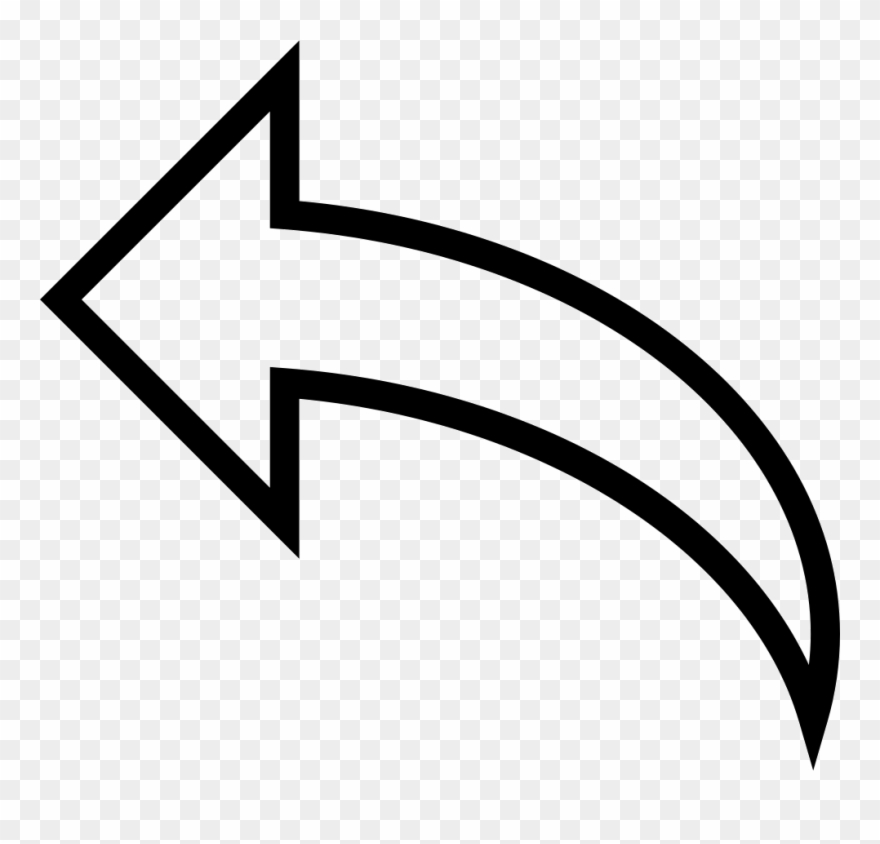 Curved Arrows - Curved White Arrow Png Clipart