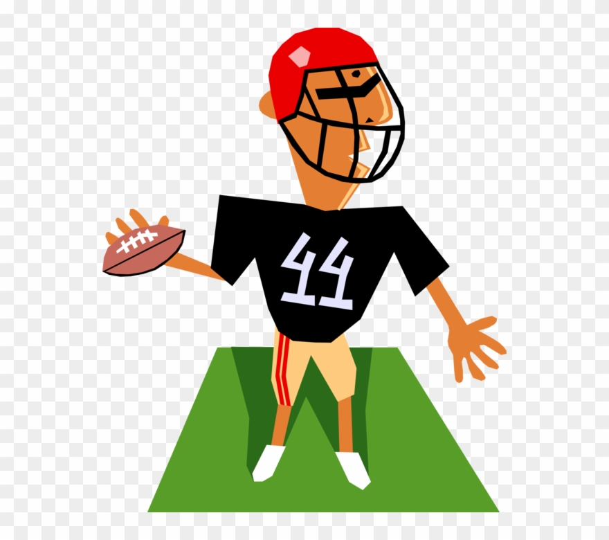 Athlete Drawing Quarterback - Clip Art - Png Download