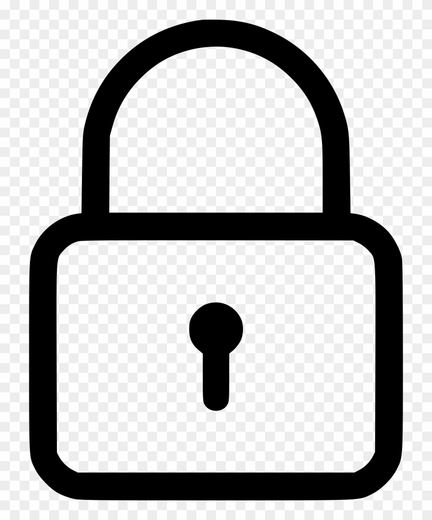 Lock Clipart Doodle - Lock Line Icon Png Transparent Png