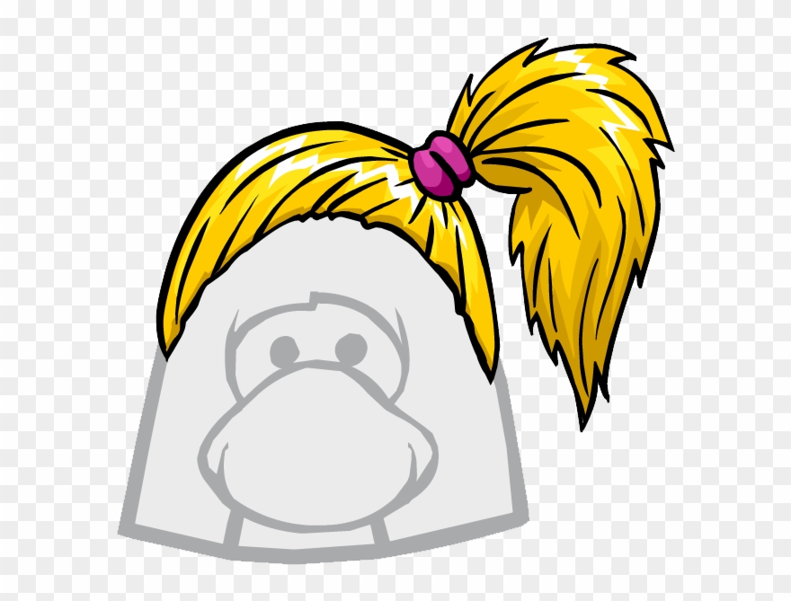 Pompoms - Club Penguin Side Ponytail Clipart