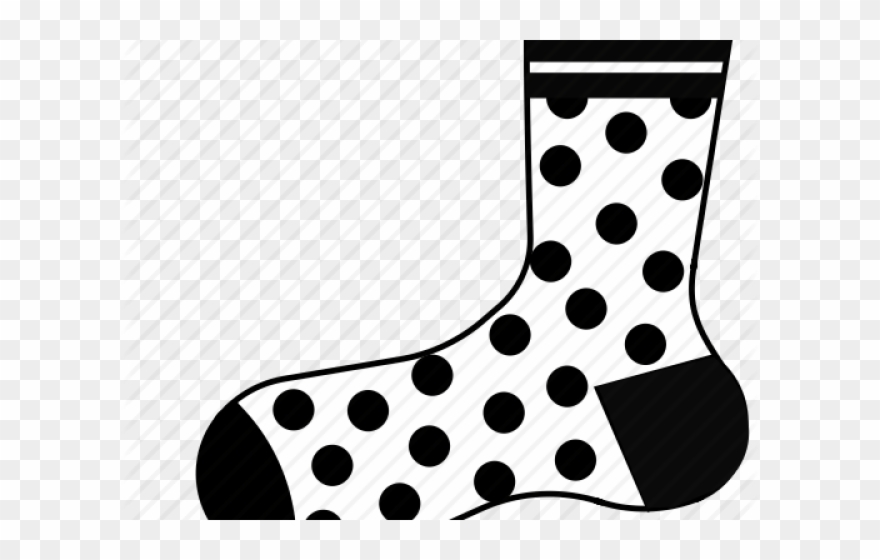Socks Clipart Polka Dot Sock - Polka Dot Sock Clipart - Png Download
