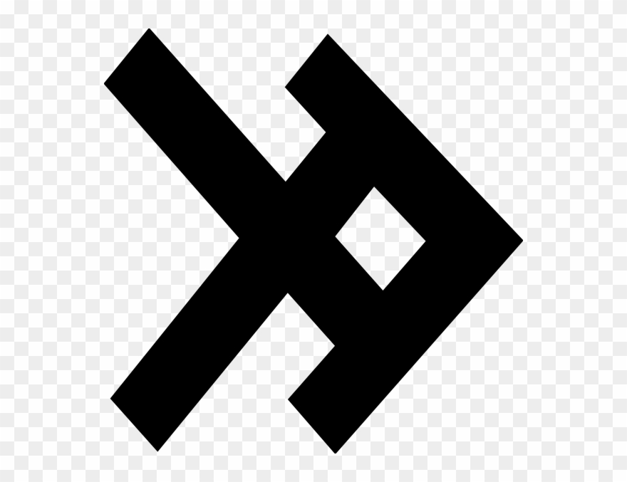 Free Vector Old Turkic Letter M Clip Art - Turkic Symbol Q - Png Download