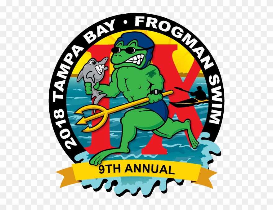 2018 Tb Frogman Swim Coin - Cartoon Clipart