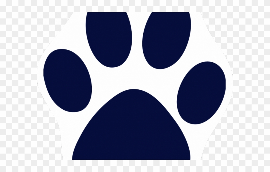 Navy Clipart Paw Print - Blue Dog Paw - Png Download