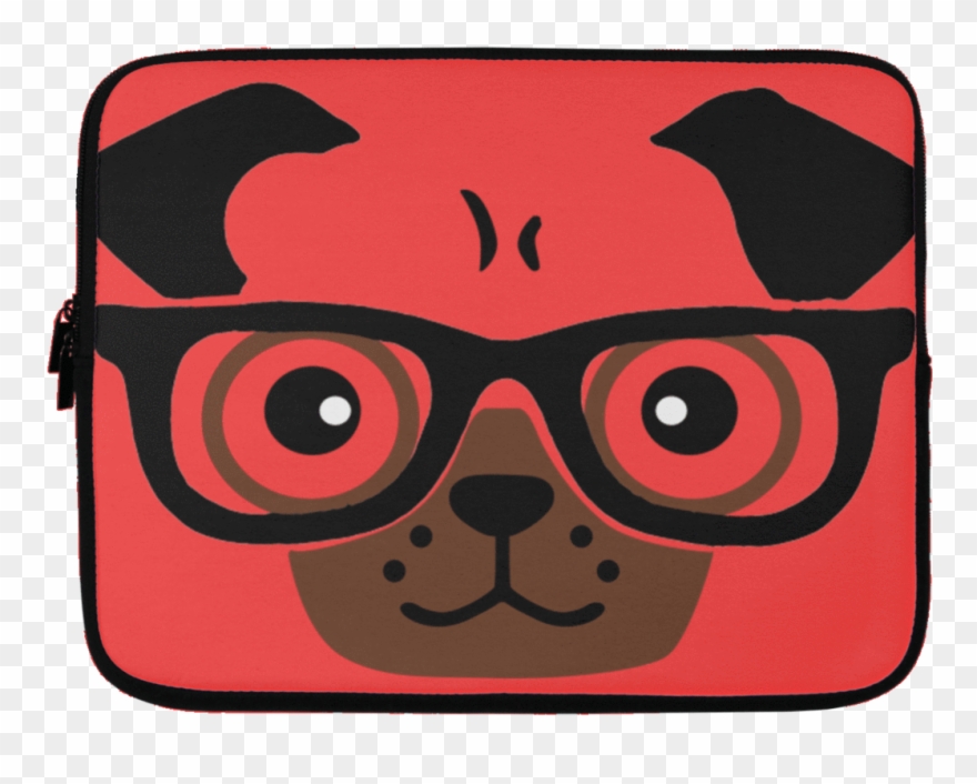 Pug Laptop Laptop Sleeve - Pug Phone Case Png Clipart