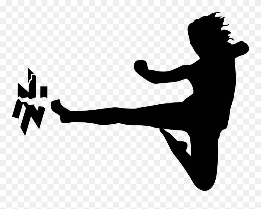 Karate Kick Clipart - Png Download