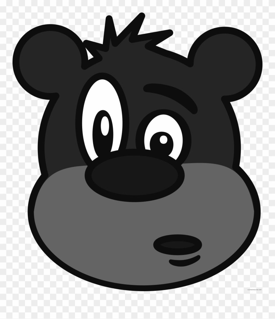 High Quality Bear Animal Free Black White Clipart Images - Comical Bear - Png Download