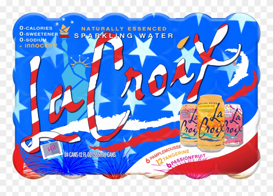 Lacroix Sparkling Water Americana Pack, Grapefruit, Clipart