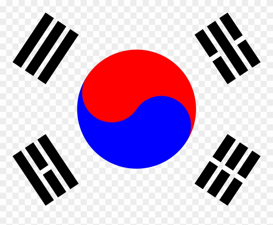 Enter Image Description Here - South Korea Flag 2018 Clipart